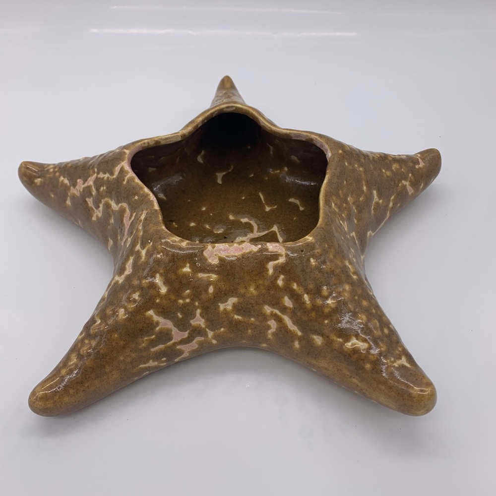 Vintage Ceramic Starfish Planter/Bowl Handmade Nautical Beach Decor
